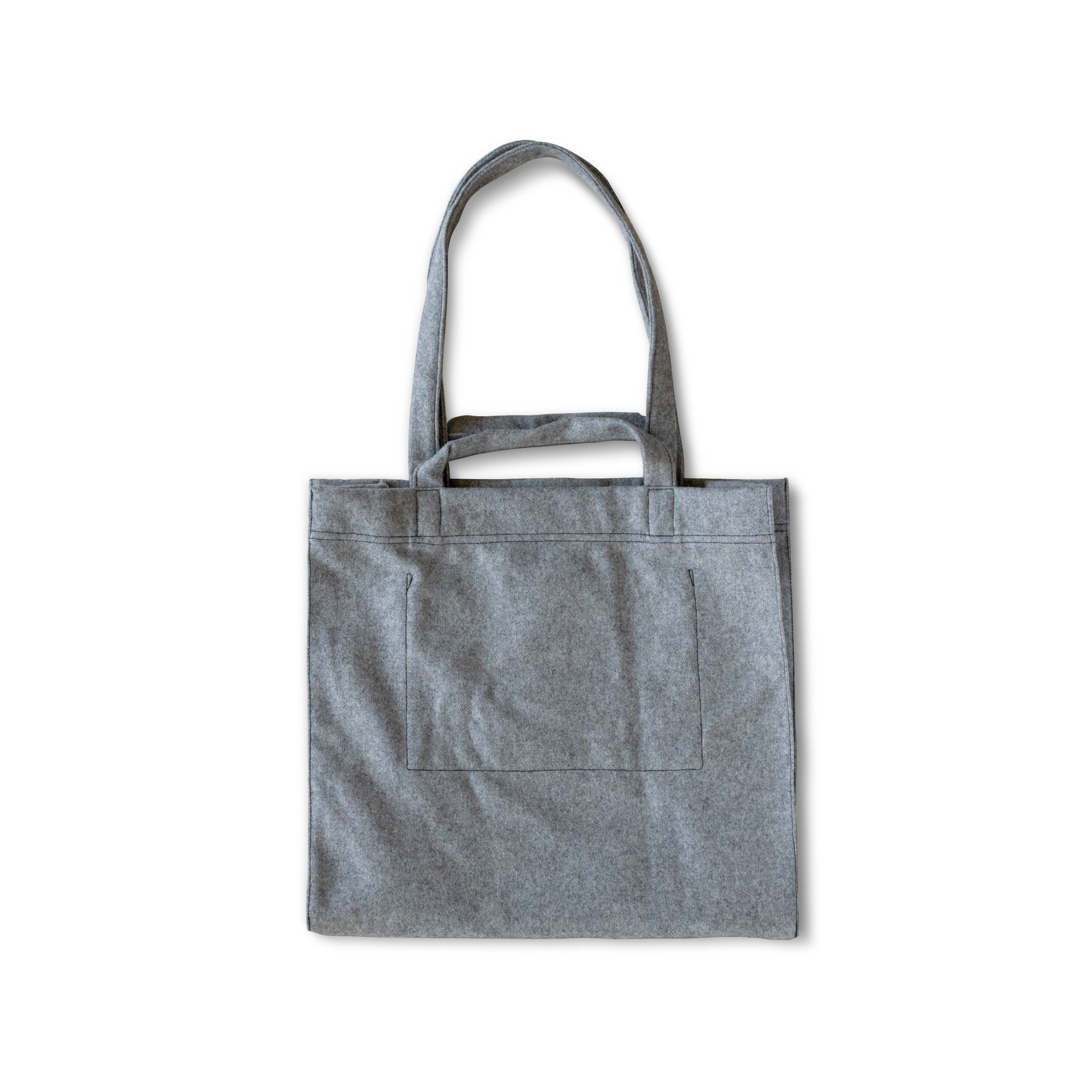 釜浅のトートバッグ グレー