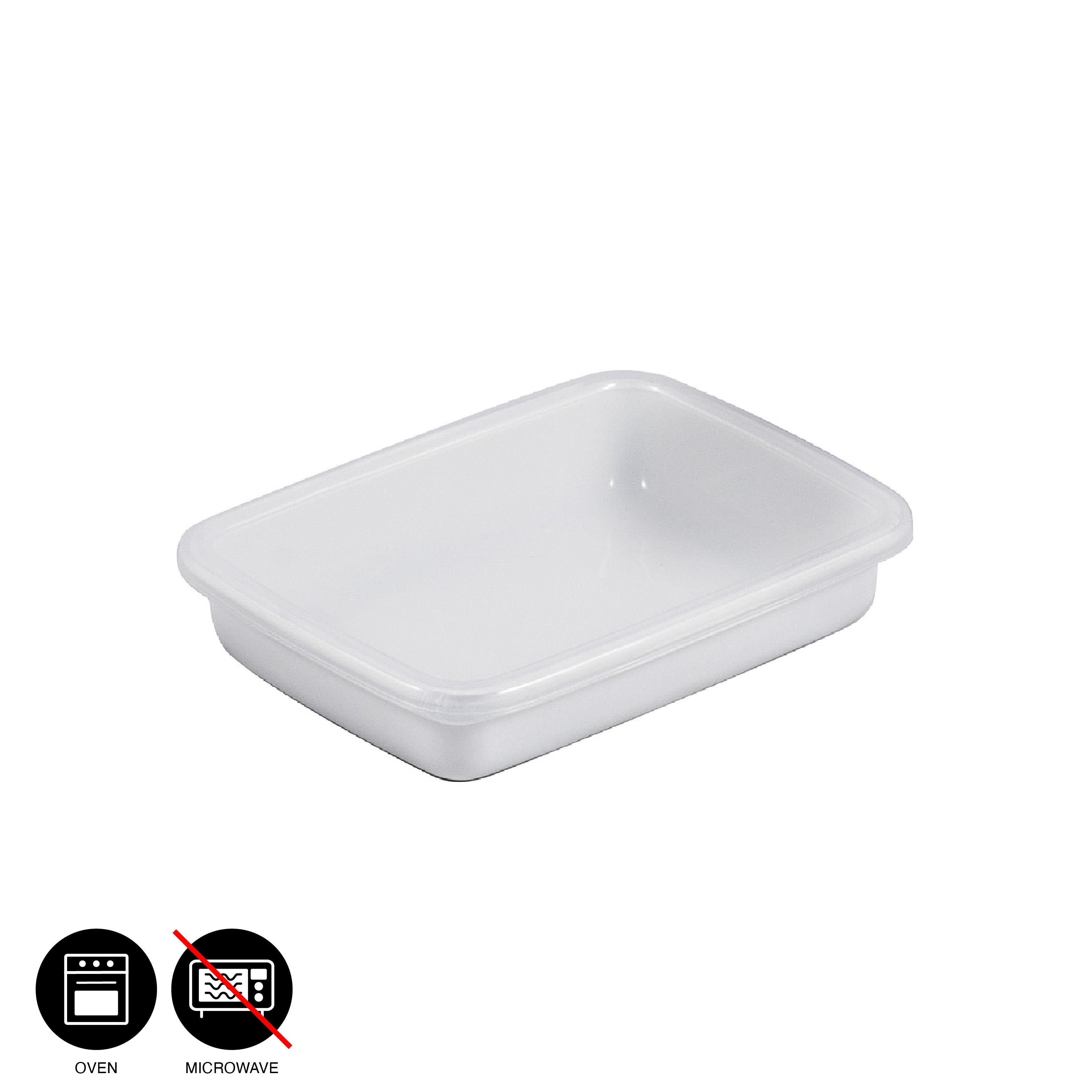 NODA-HORO Rectangular Shallow Tray (With Prastic Lid)