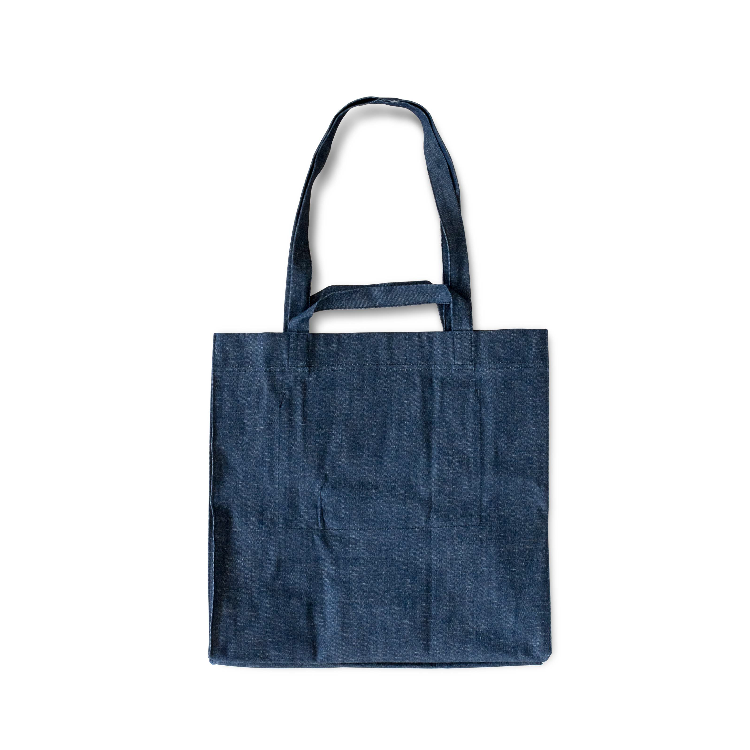釜浅のトートバッグ ブルー