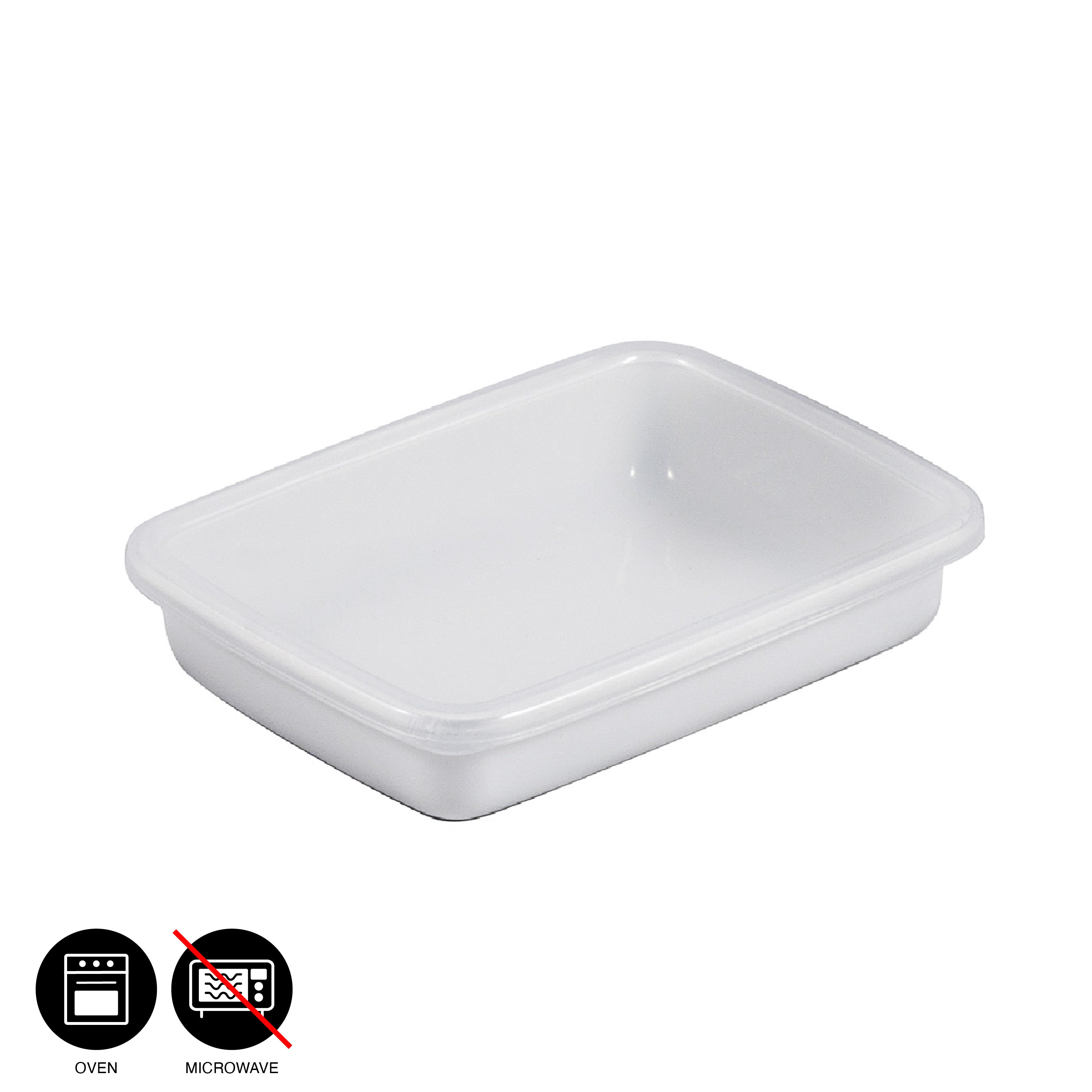 NODA-HORO Rectangular Shallow Tray (With Prastic Lid)