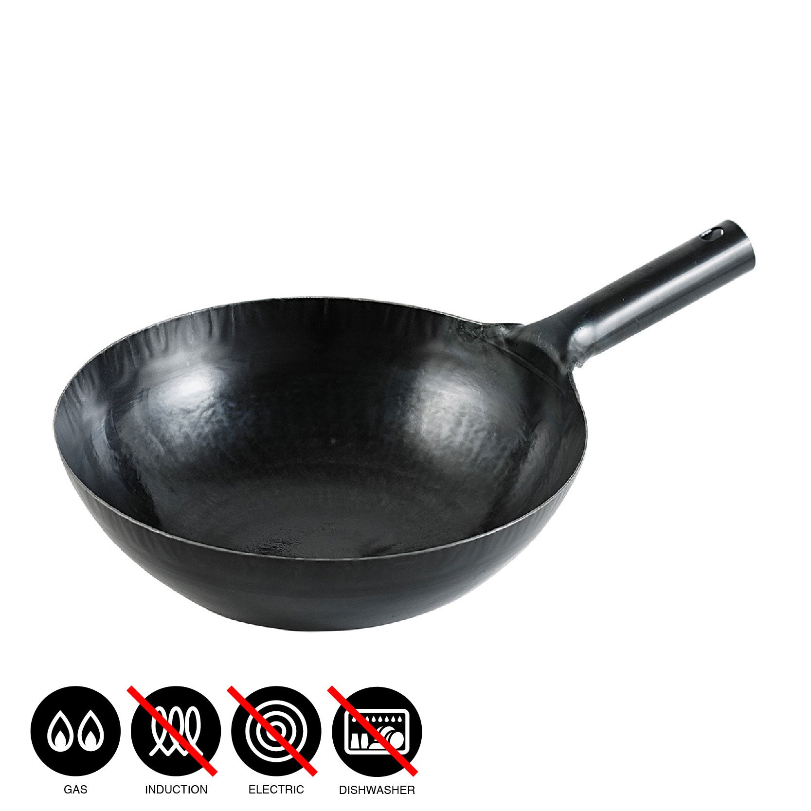 YAMADA Hammered Carbon Steel Wok (Thicness 1.2mm)