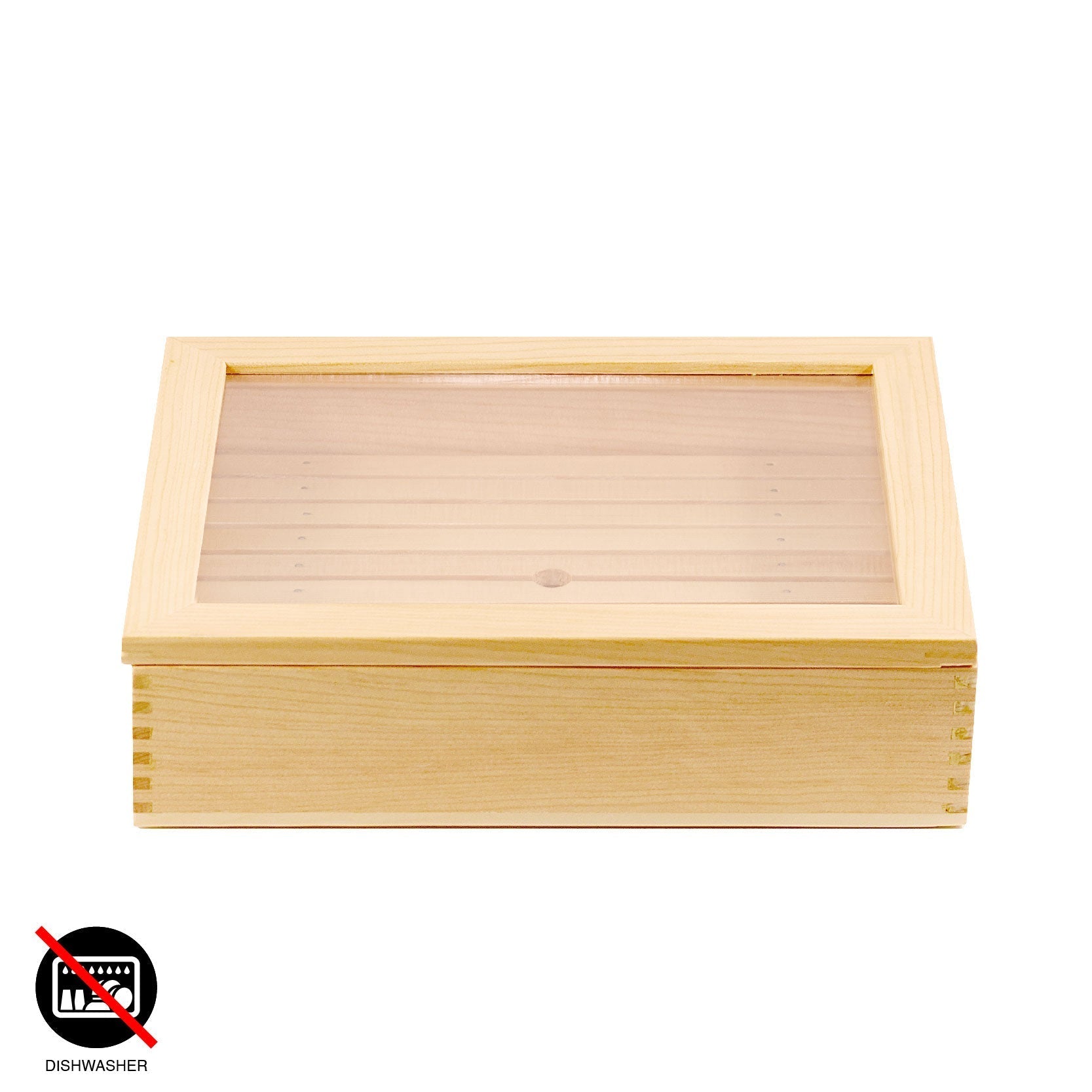 Fish Storage Box (For Sushi Preparation) With Wooden Lid