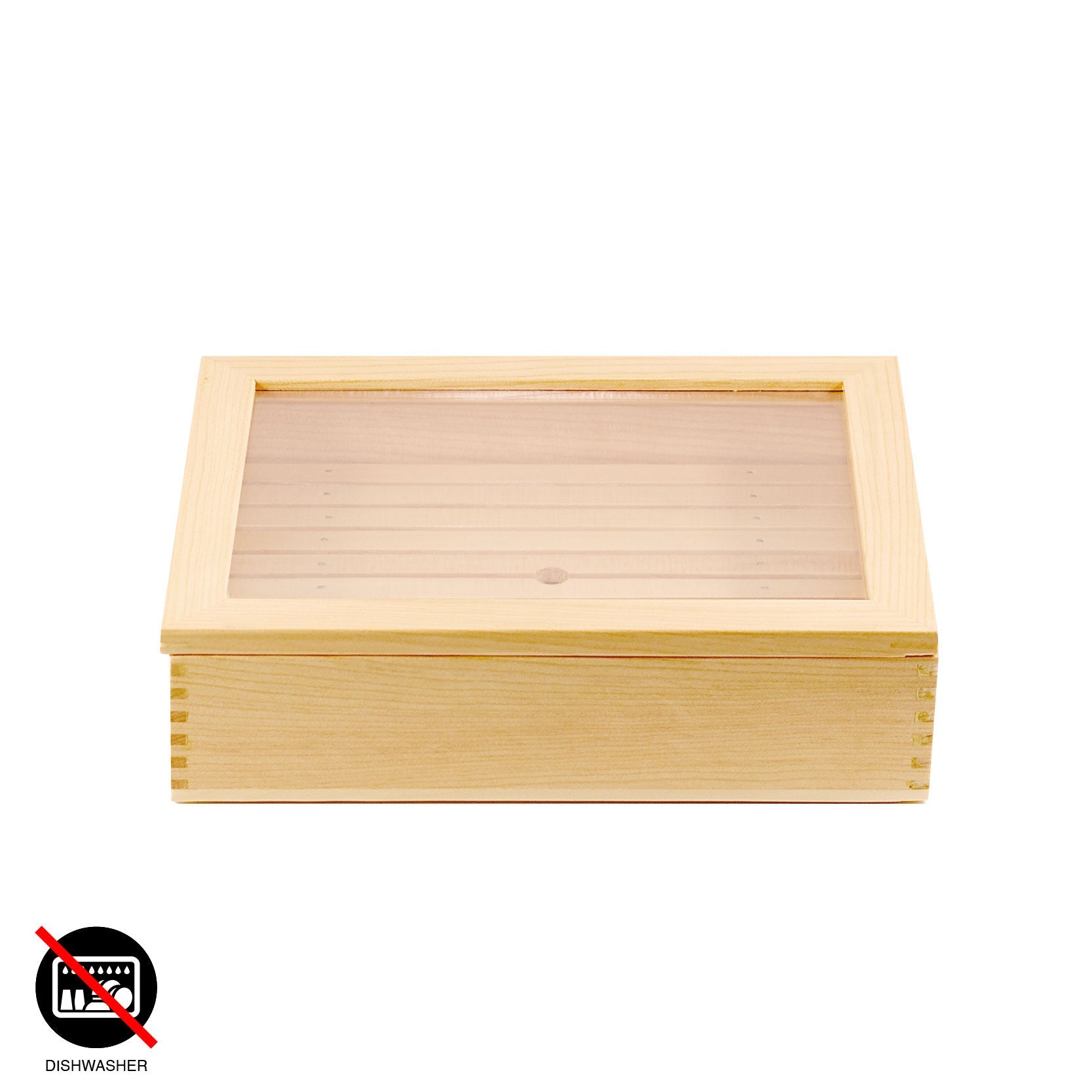 Fish Storage Box (For Sushi Preparation) With Wooden Lid